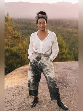 Market Of Stars Pants One Size Still I Rise Linen Artist Artsy Boho Gypsy